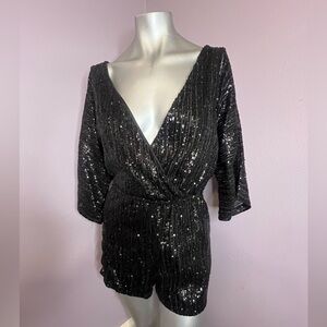 BB Dakota Elegant Black sequin Romper